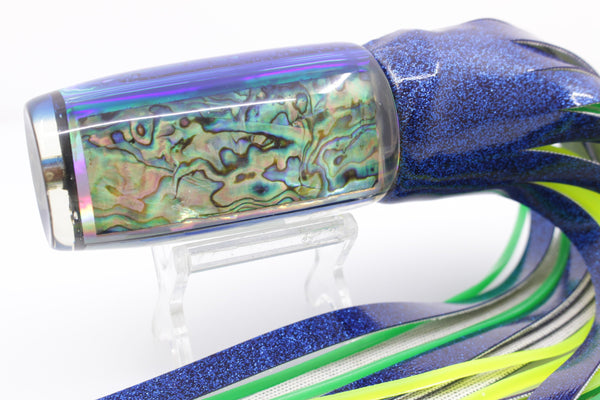 Masunaga Kona Custom Lures Abalone Shell Blue Back Large Hard Head 12" 9.2oz Vinyl Blue