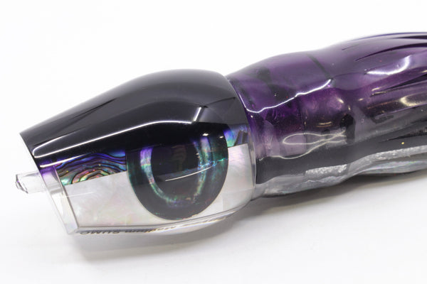 Moyes Lures Skipjack Paua-MOP Black-Purple Back Medium Sumo 12" 6.8oz Skirted – premium trolling lure for offshore big game fishing