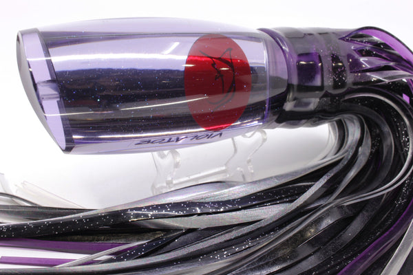 Bonze Lures Purple Mirrored Red Eyes Violator 14" 17oz Skirted Purple Skipjack – premium trolling lure for offshore big game fishing