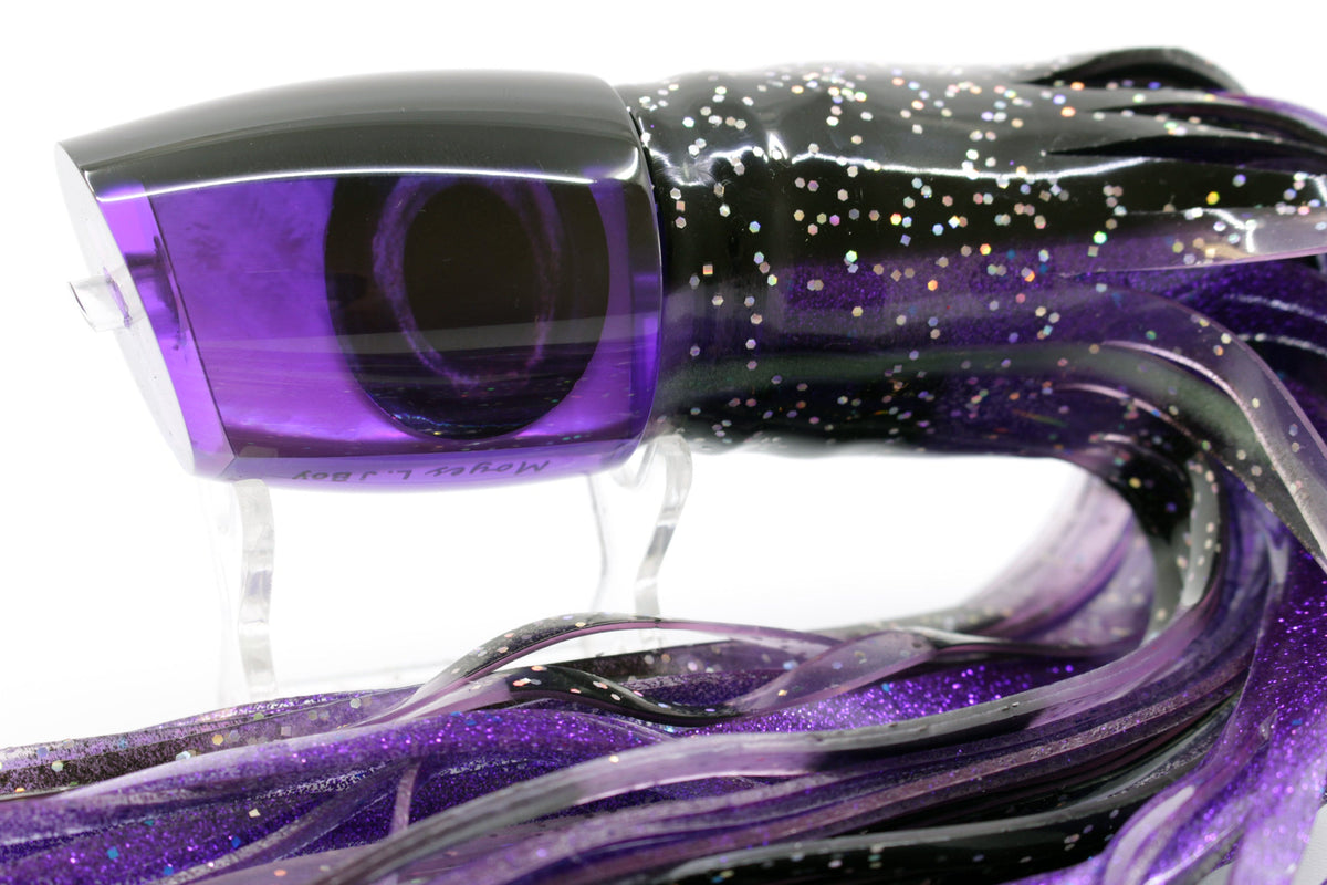 Moyes Lures Purple MOP Black Back Large J-Boy 14" 9oz Skirted (view 2 of 7)