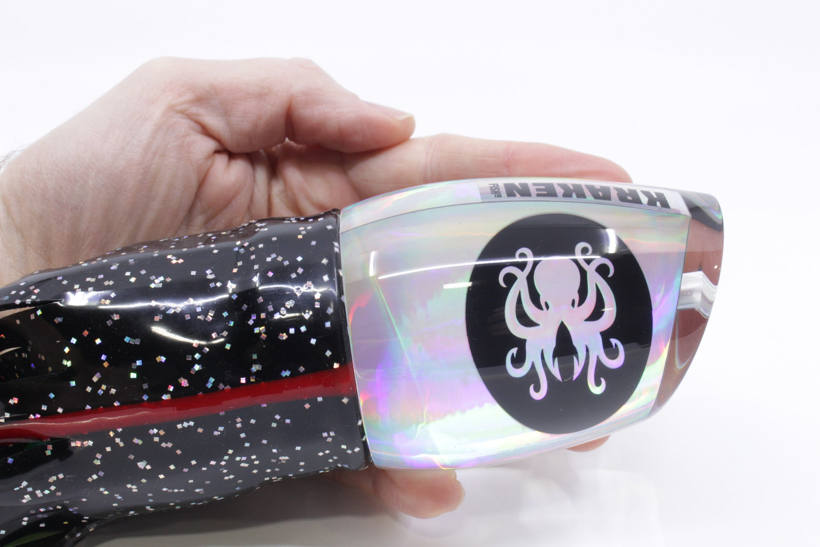 Kraken Fish Co. Silver Rainbow Kraken 16" 16.5oz Skirted Black-Rainbow - Trolling Lures (view 7 of 8)