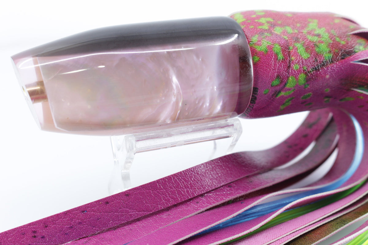 Crampton Baits Real Brown MOP Pink Glitter Back 1/4 Tonner 12" 6oz ALV Pink Mahi - Trolling Lures (view 7 of 7)