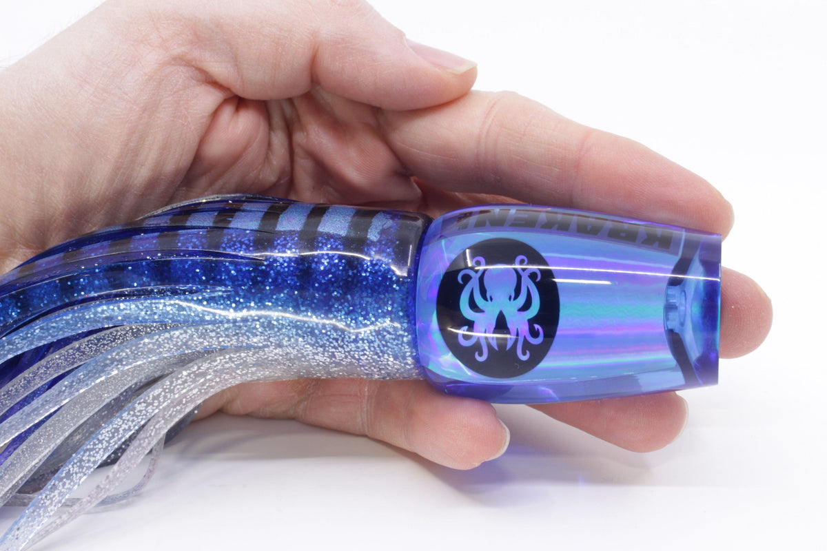 Kraken Fish Co. Blue Rainbow Hollow Point 9" 4oz Skirted Blue Aurora - Trolling Lures (view 6 of 7)