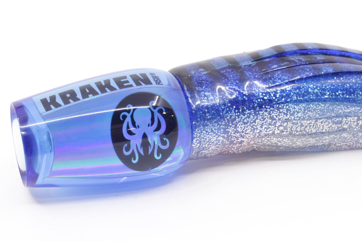 Kraken Fish Co. Blue Rainbow Hollow Point 9" 4oz Skirted Blue Aurora - Trolling Lures (view 2 of 7)