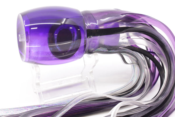 Moyes Lures Purple MOP Purple Back Large Secret 12" 6.5oz Skirted Purple Skipjack – premium trolling lure for offshore big game fishing