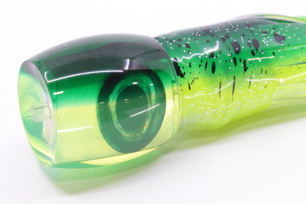 Moyes Lures Chartreuse MOP Green Back Large Secret 12" 6.5oz Skirted Green/Chartreuse – premium trolling lure for offshore big game fishing