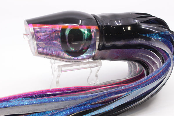Moyes Lures Rainbow MOP Black-Pink Back Large Sumo 14" 13.8oz Skirted – premium trolling lure for offshore big game fishing