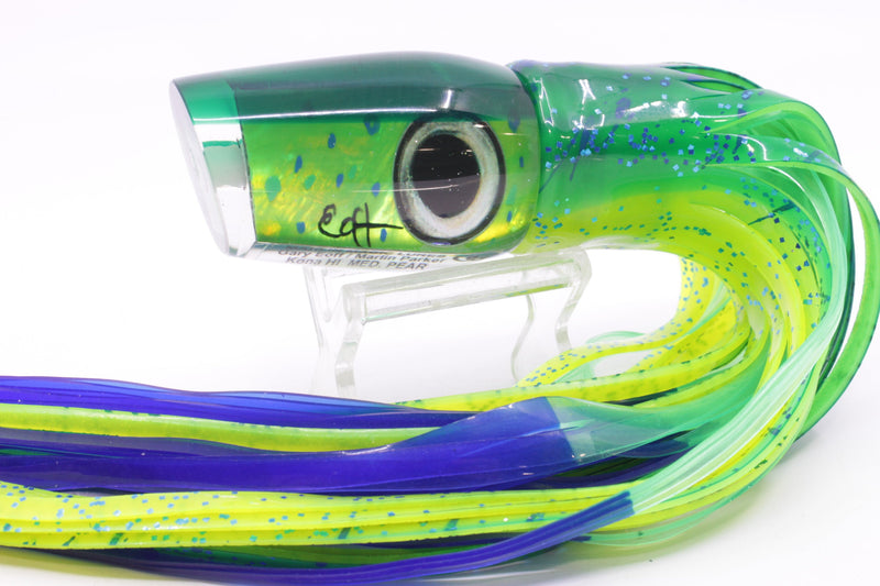 Marlin Magic Mahi MOP Green Back Taxi Eyes Lil Hibby 10" 7.2oz Skirted Mahi - Trolling Lures