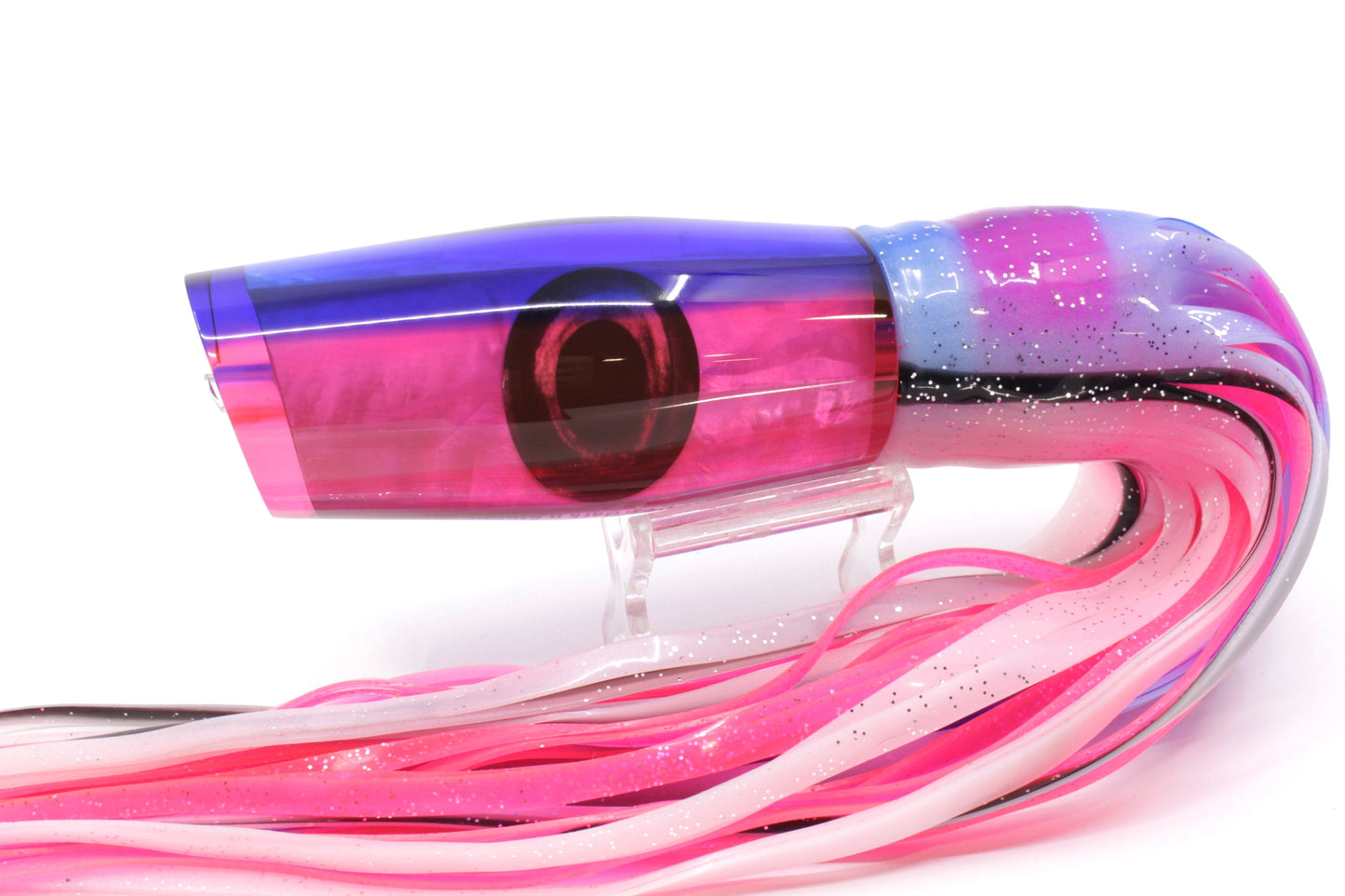 Moyes Lures Pink MOP Blue Back Dark-N-Stormy 14" 12.2oz Skirted Gay Bob GZE