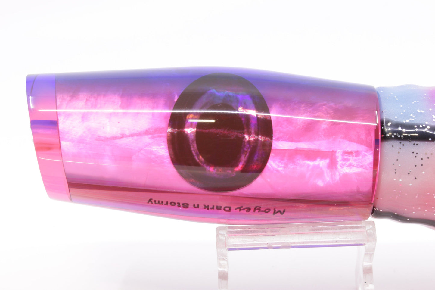 Moyes Lures Pink MOP Blue Back Dark-N-Stormy 14" 12.2oz Skirted Gay Bob GZE