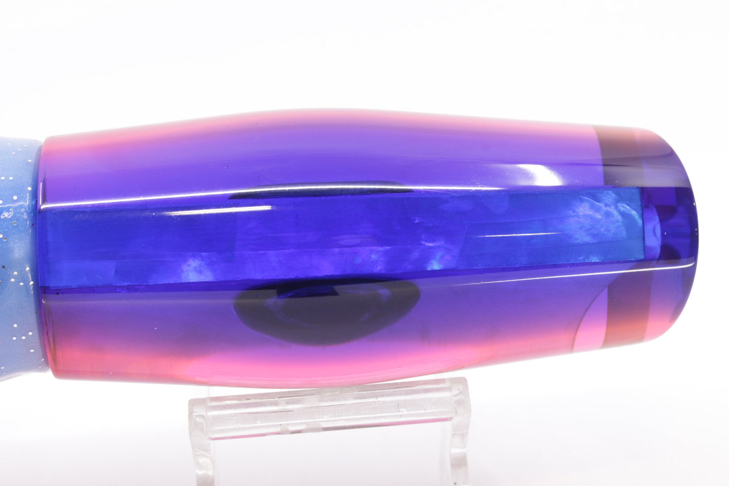 Moyes Lures Pink MOP Blue Back Dark-N-Stormy 14" 12.2oz Skirted Gay Bob GZE