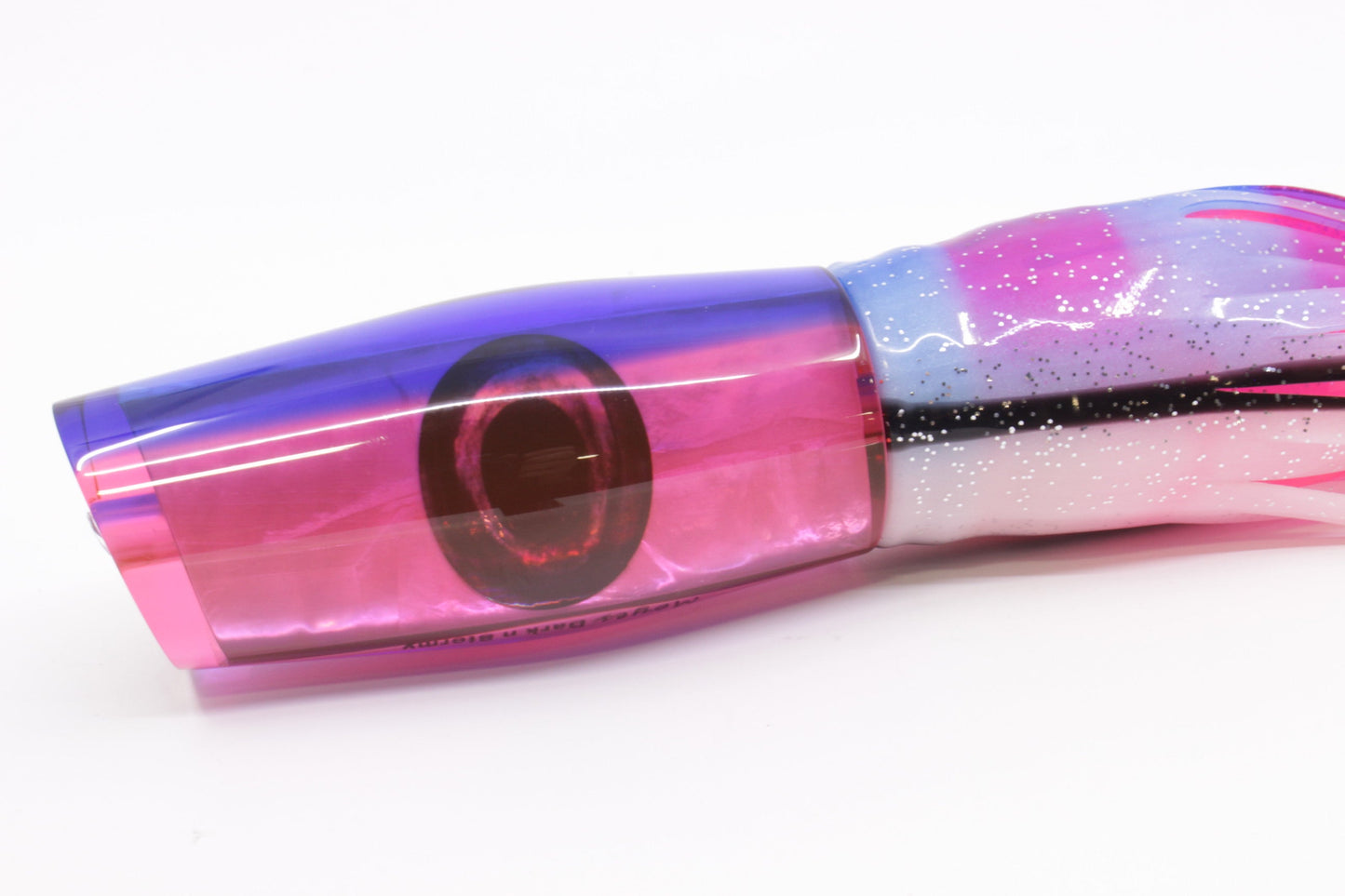 Moyes Lures Pink MOP Blue Back Dark-N-Stormy 14" 12.2oz Skirted Gay Bob GZE