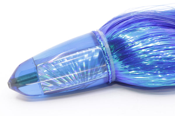 Koya Lures Blue Rainbow Starburst Clean Sweep Bullet 12" 13oz EZ Flash Blue/White – premium trolling lure for offshore big game fishing