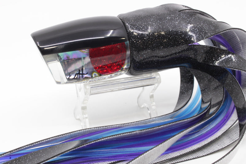 Marlin Magic Blue-Purple Abalone Black Back Red Eyes Baby Ruckus 10" 5.5oz Vinyl (damage) - Trolling Lures (view 1 of 8)