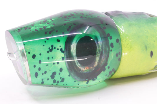 Moyes Lures Mahi MOP Green Back XL Sumo 16" 16.4oz Fire Tailz Vinyl Mahi