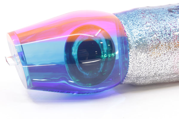 Moyes Lures Blue Mirrored Pink Back Taxi Eyes Large Sumo 14" 13.8oz Skirted – premium trolling lure for offshore big game fishing