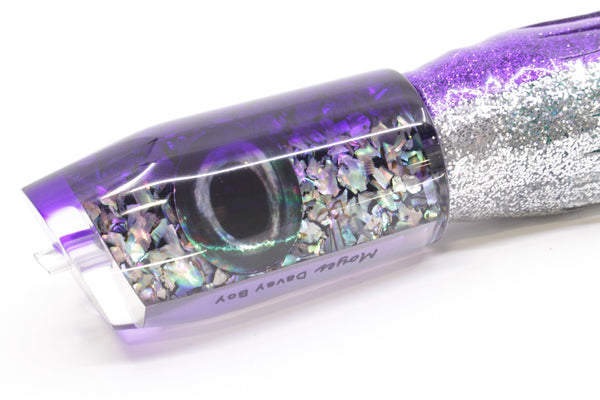 Moyes Lures S&P Purple Back Davey Boy 12" 8oz Skirted Purple-Silver/Green-Blue – premium trolling lure for offshore big game fishing