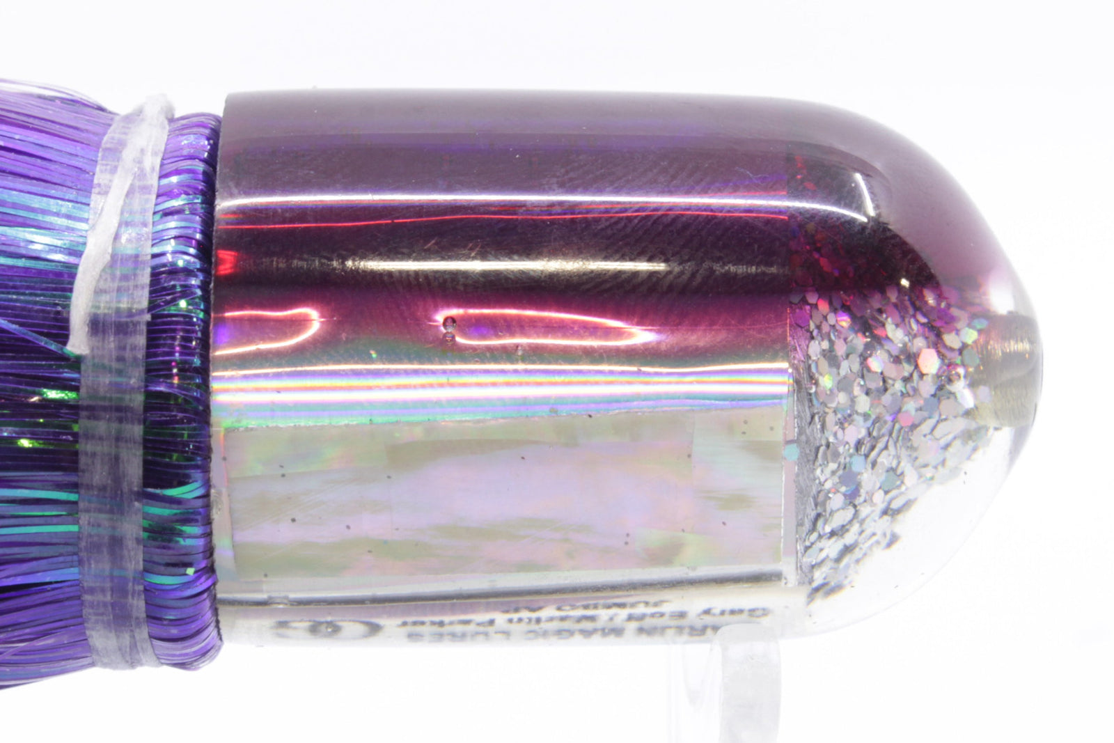 Marlin Magic Lures White MOP Purple Back Jumbo AP Bullet 9" 6oz Strobez Purple/White (view 4 of 7)