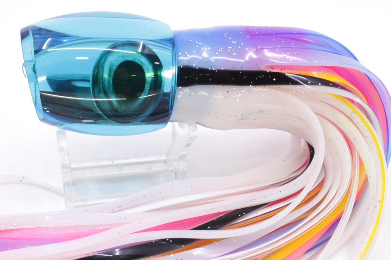Moyes Lures Ice Blue Mirrored Taxi Eyes Medium Blaster 12" 8oz Skirted Gay Bob