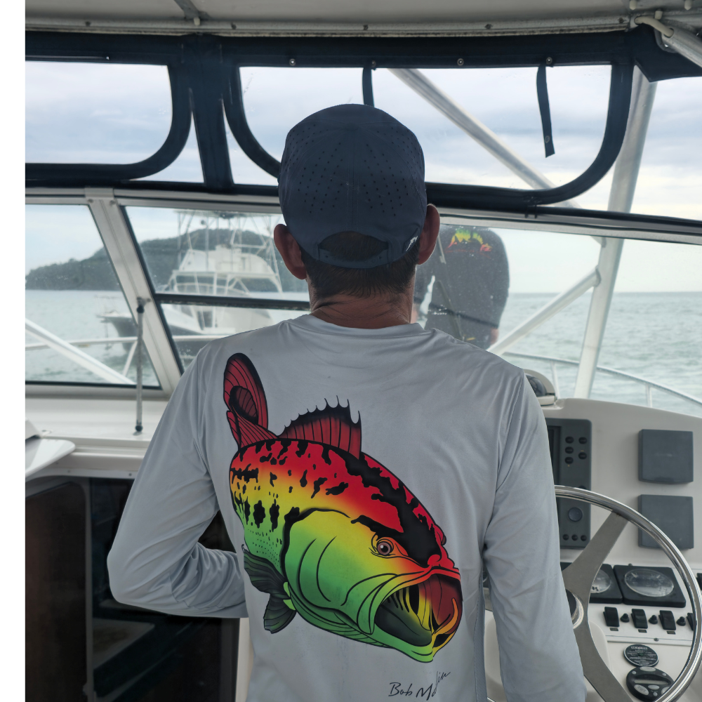Bob Marlin Performance Shirt Rasta Bass Grey