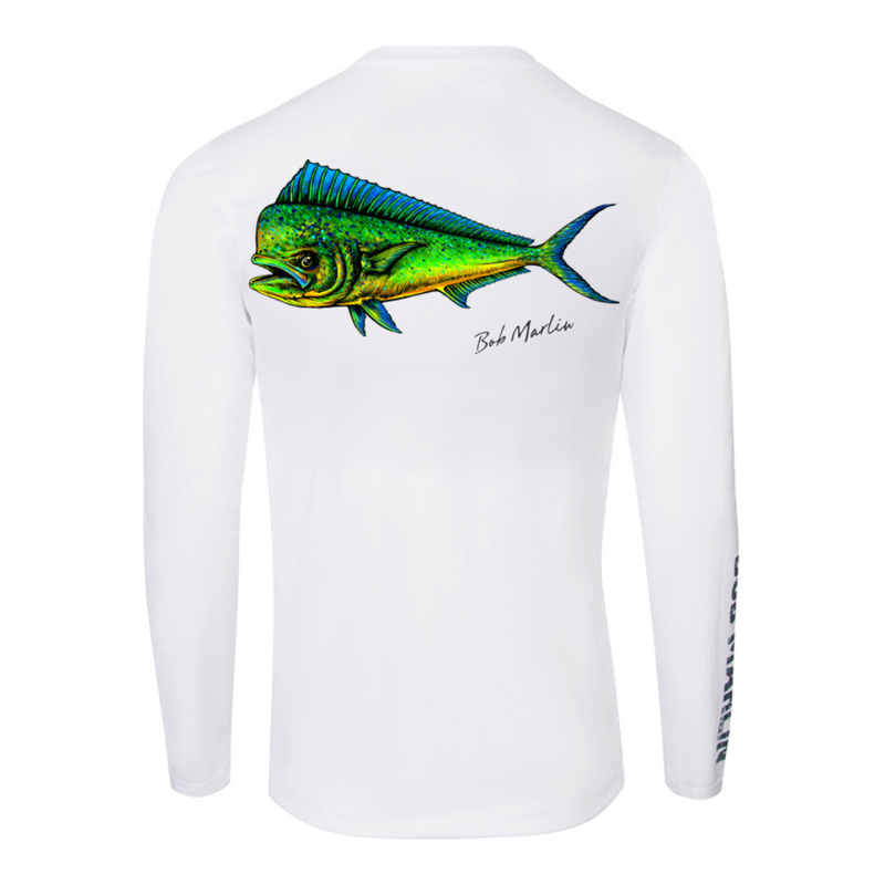 Bob Marlin Performance Shirt Natty Mahi White