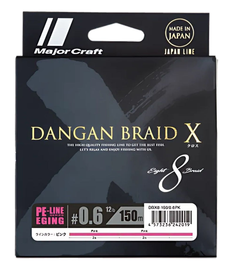 Major Craft Dangan Braid X PE Braided Fishing Line - 150m, PE 0.6 (12 lb)