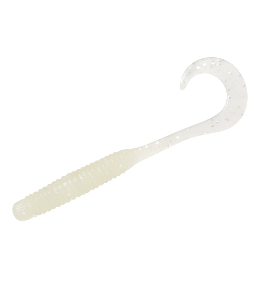 Major Craft ParaWorm Curly Tail 2 Inch - Soft Baits - #38 Glow White