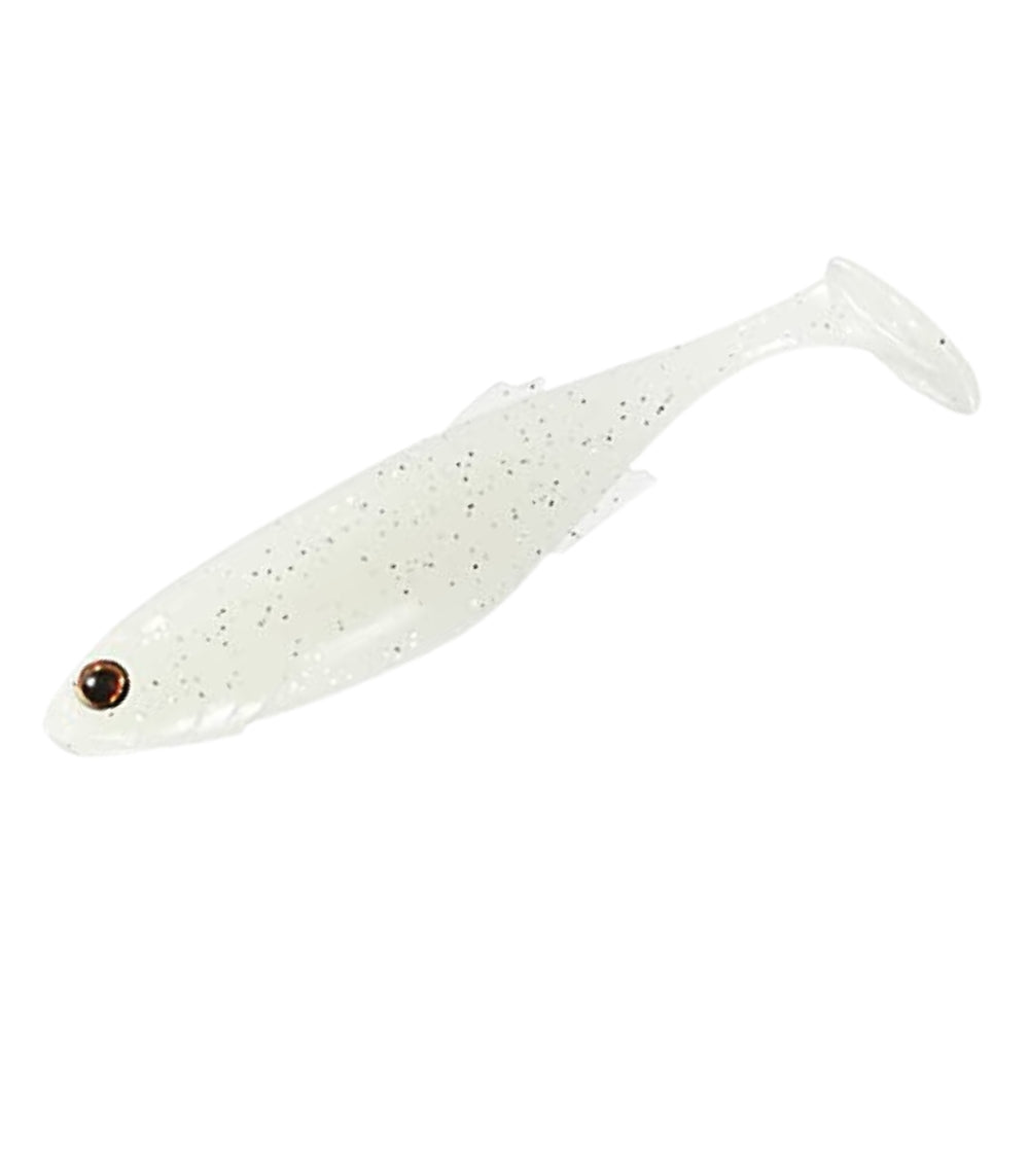 Major Craft Stabi Shad Fat Lure - Soft Baits - #007 Glow, 3.5 Inch