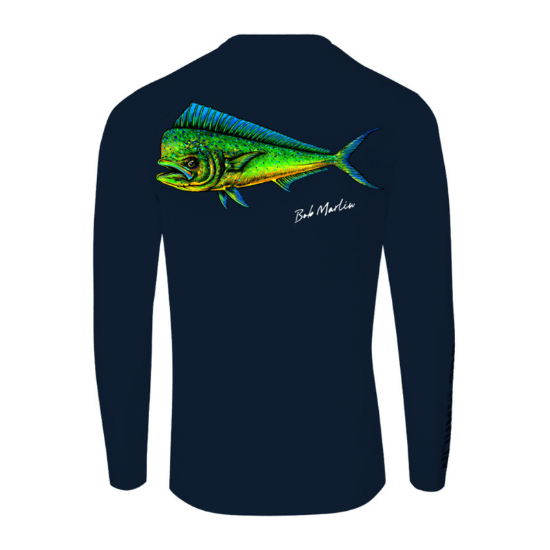 Bob Marlin Performance Shirt Natty Mahi Navy Blue