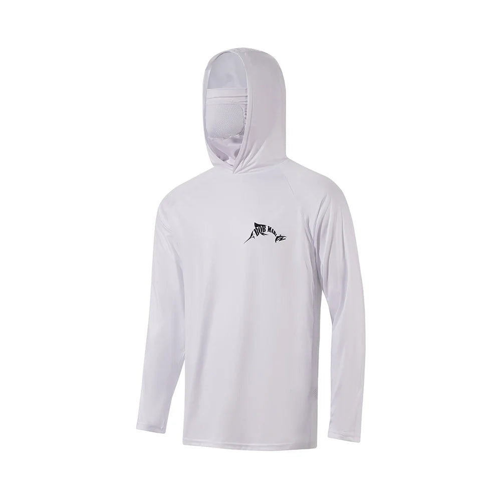 Bob Marlin Performance Hoody With Built-in Face Mask Natty King White (view 4 of 5)
