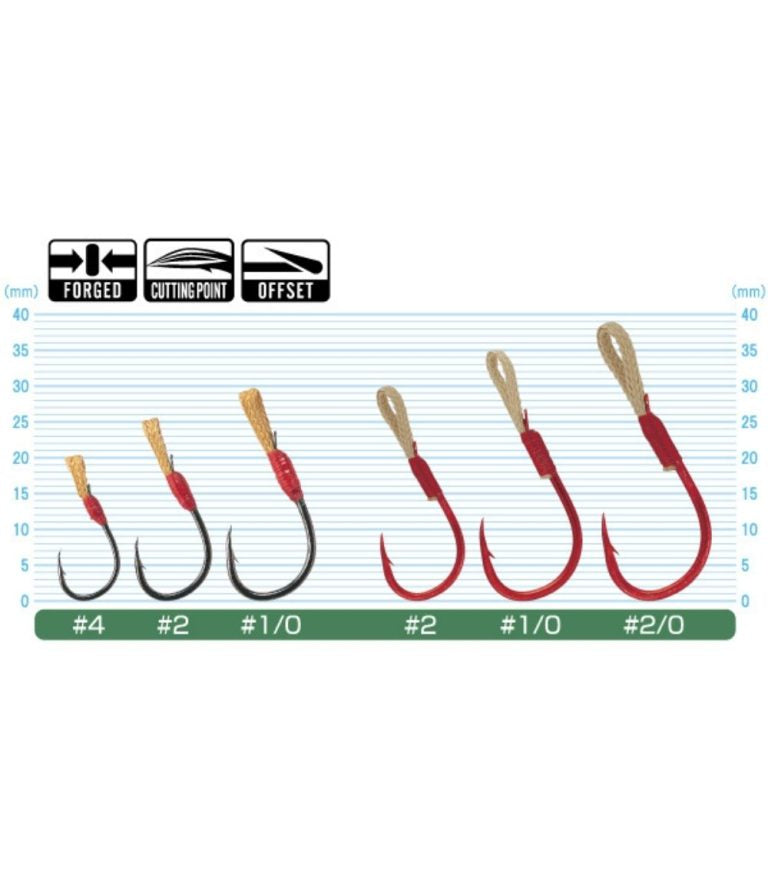 Owner Cultiva 11620 SL-81 Loop Eye Single Hook - Jigging Hooks - SL-81RD-2