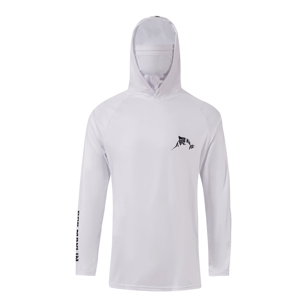 Bob Marlin Performance Hoody with Mask Natty Marlin White