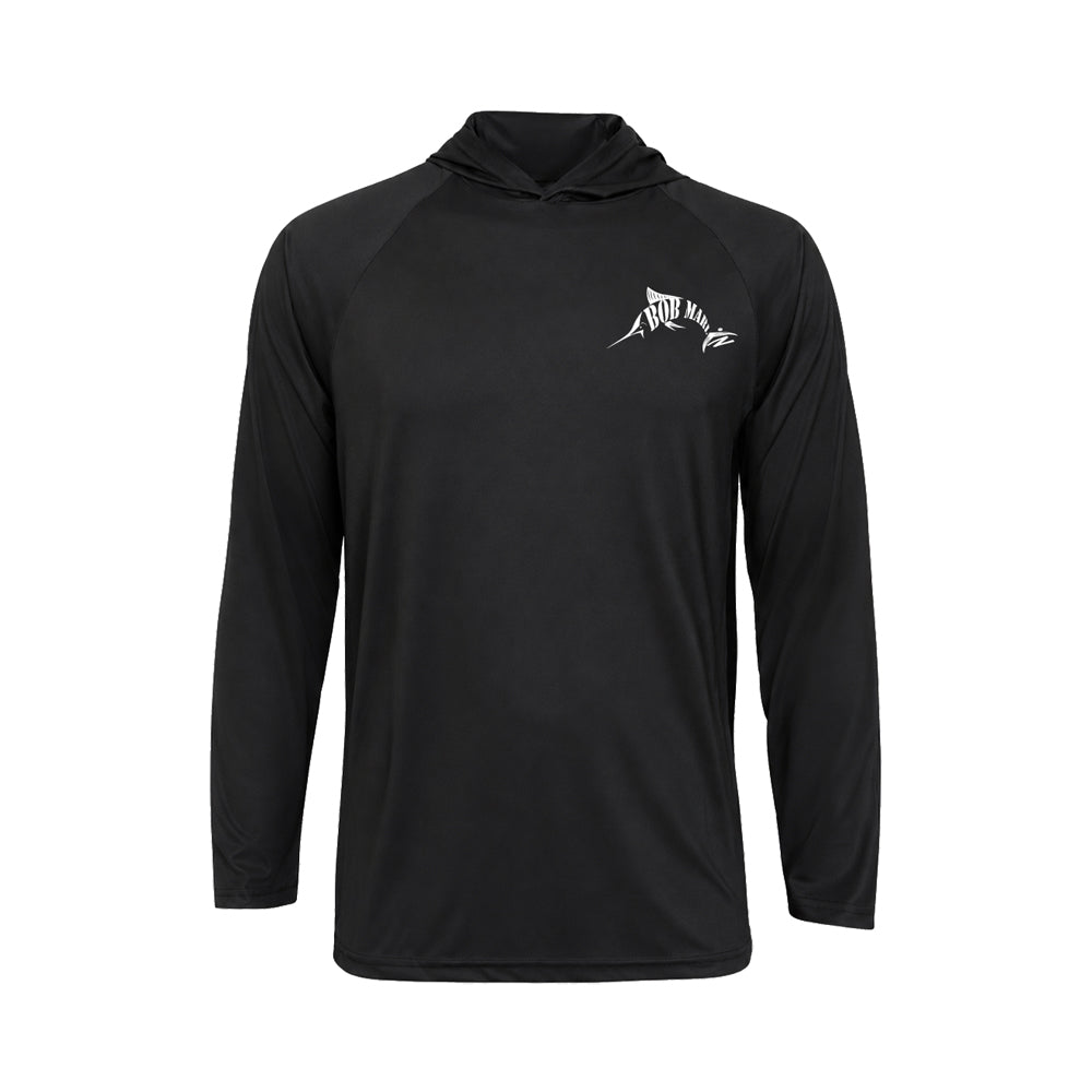 Bob Marlin Performance Hoody One Love For Fishing Black