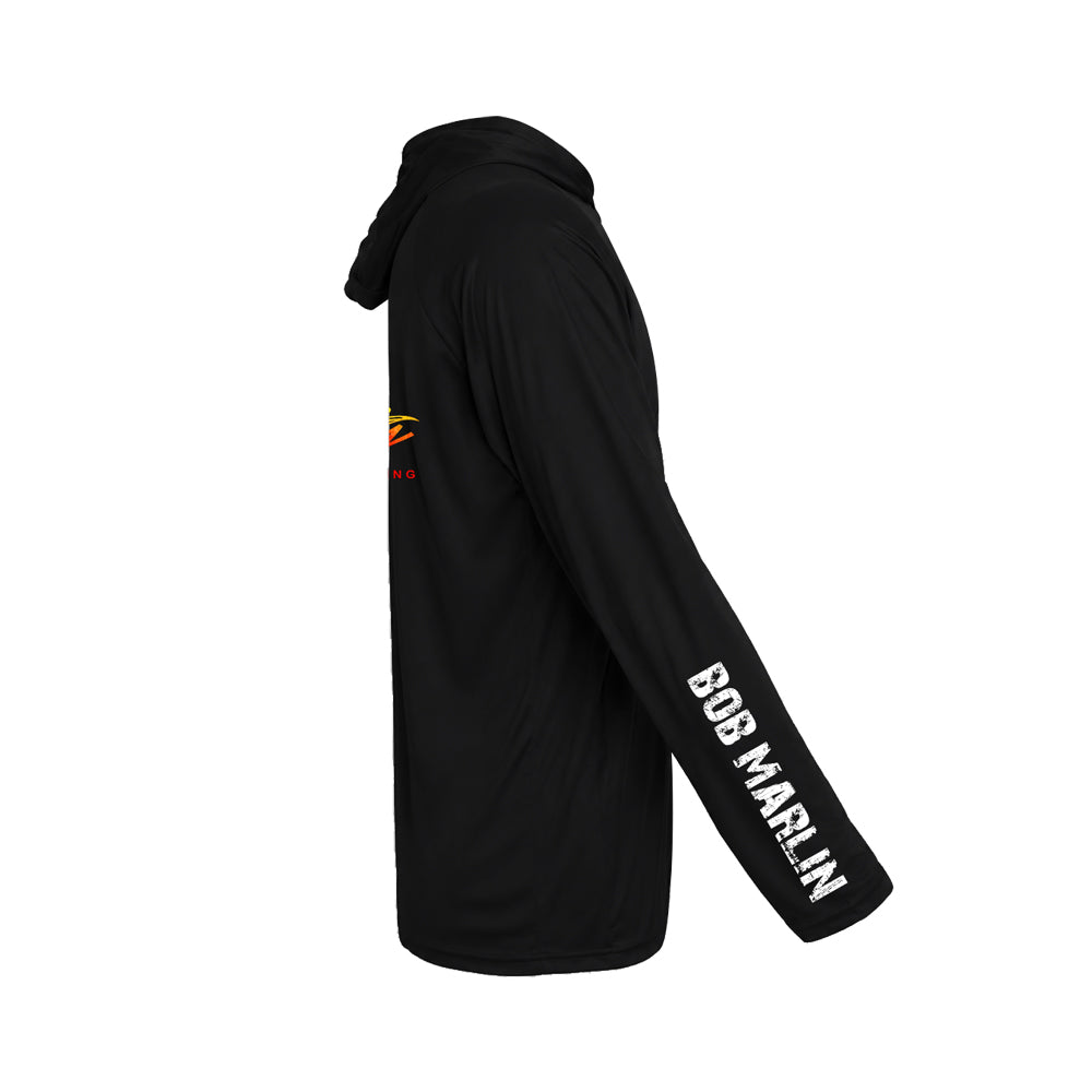 Bob Marlin Performance Hoody One Love For Fishing Black