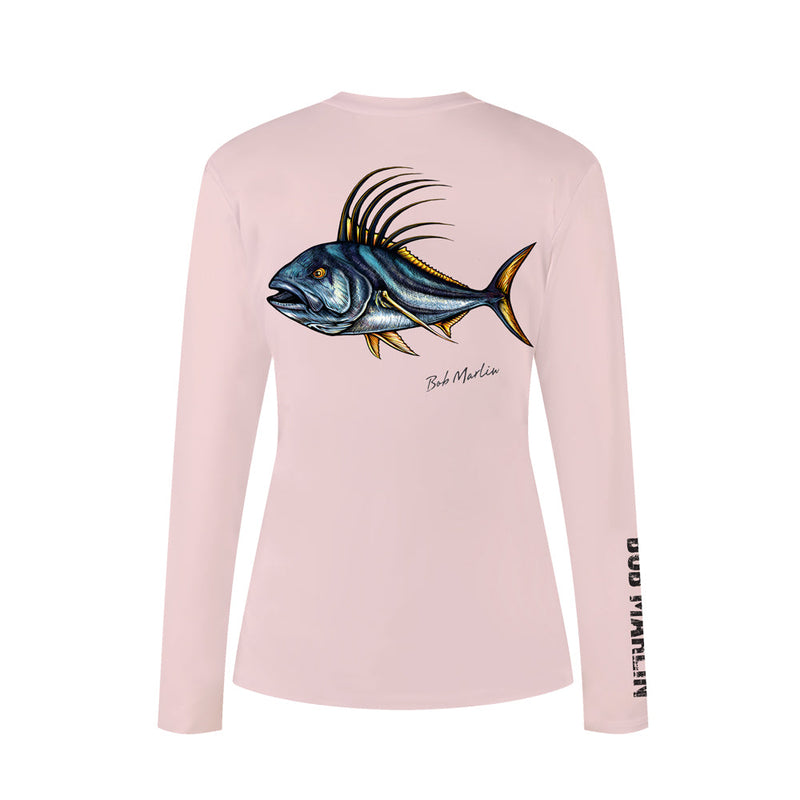 Bob Marlin Women's Performance Shirt Natty Rooster Light Pink