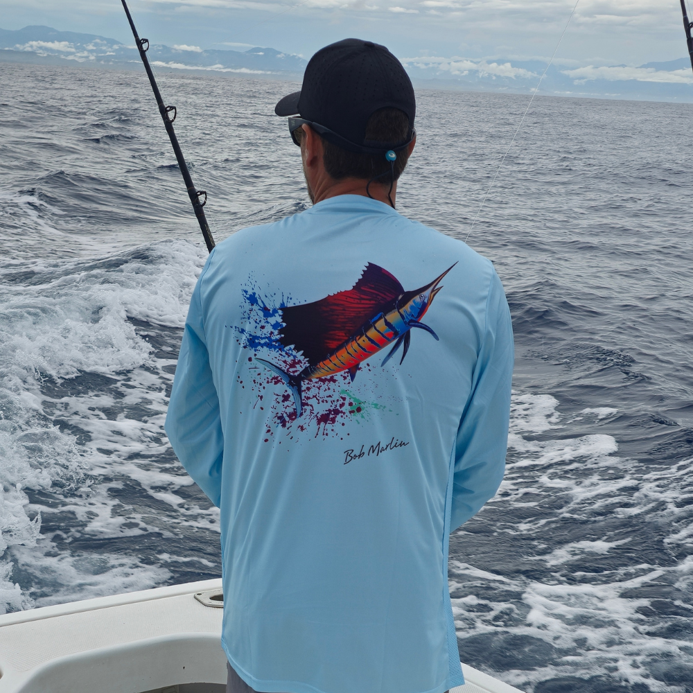 Bob Marlin Performance Shirt Sail Rebel Coastal Blue