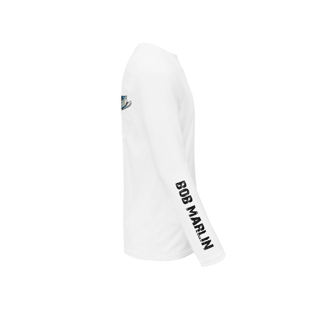 Bob Marlin Performance Shirt Natty Tarpon White