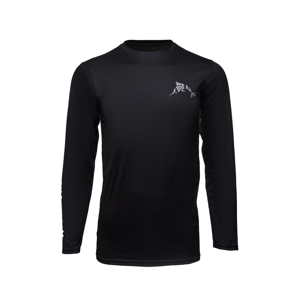 Bob Marlin Performance Shirt One Love For Fishing Black