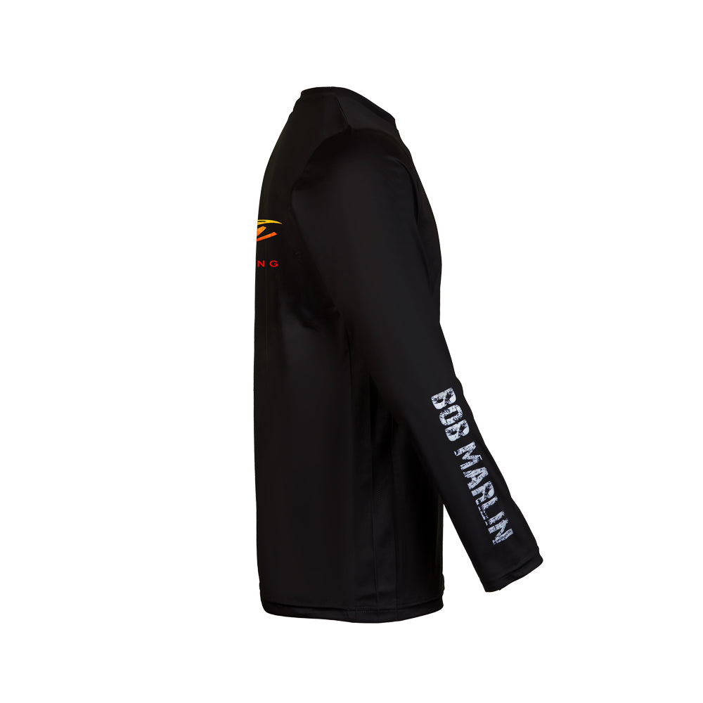 Bob Marlin Performance Shirt One Love For Fishing Black