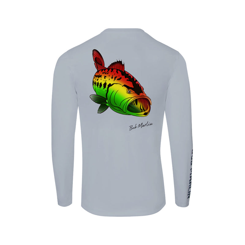 Bob Marlin Performance Shirt Rasta Bass Grey