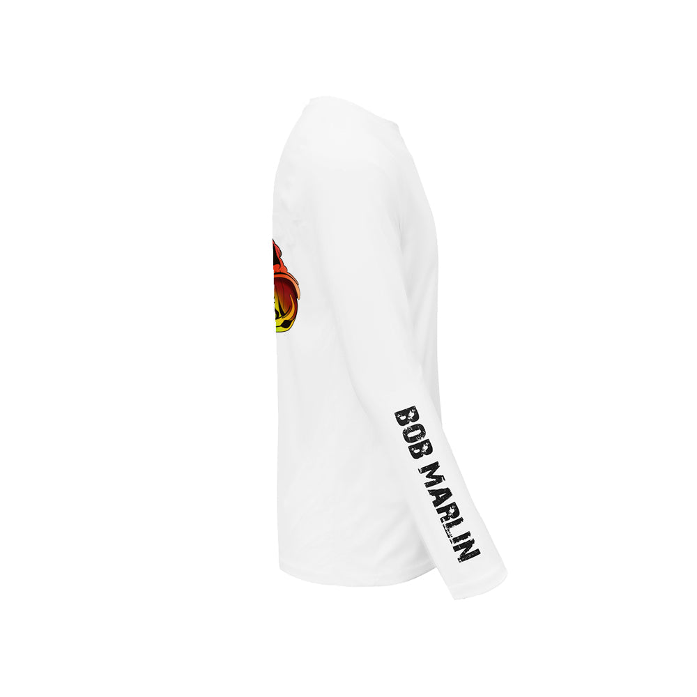 Bob Marlin Performance Shirt Rasta Bass White