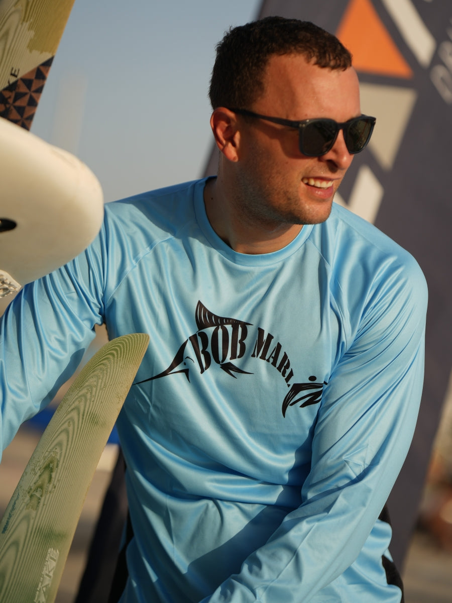 Bob Marlin Performance Shirt BM Light Blue (view 2 of 4)