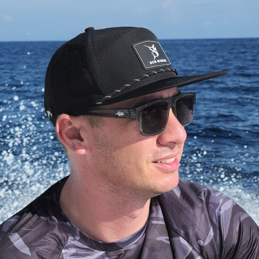 Bob Marlin Performance Snapback Hat Black