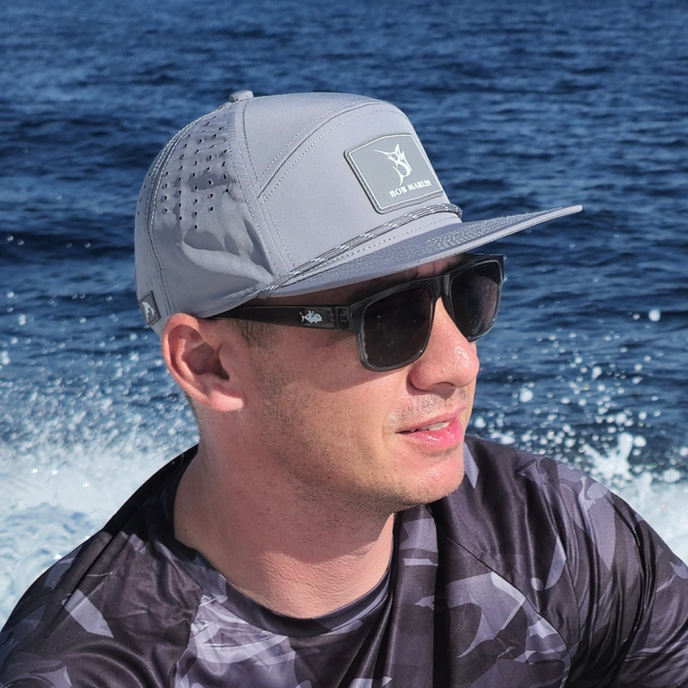 Bob Marlin Performance Snapback Hat Grey