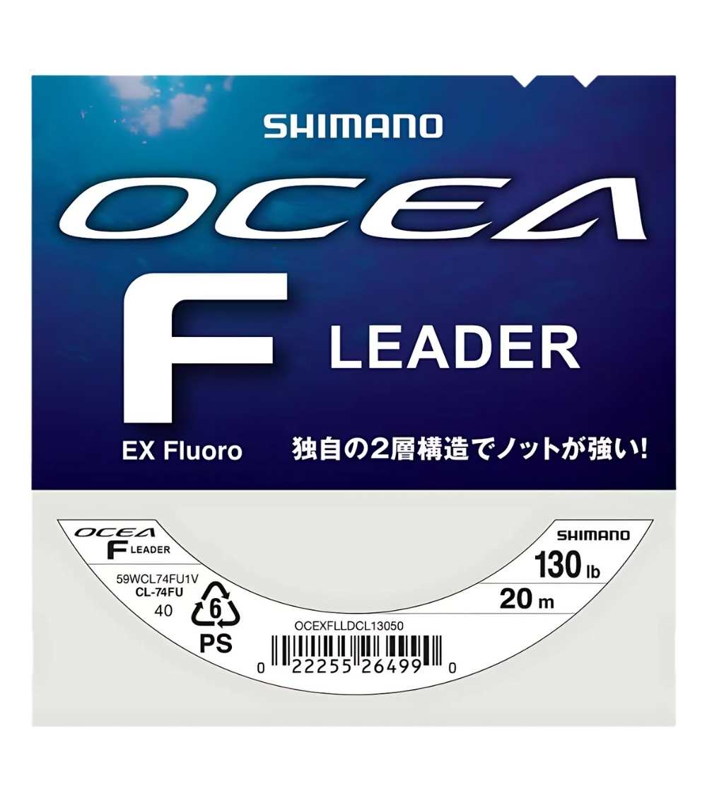 Shimano Ocea EX Fluoro Leader – Premium Fluorocarbon Fishing Leader Line - 20m ( 1.051 mm)