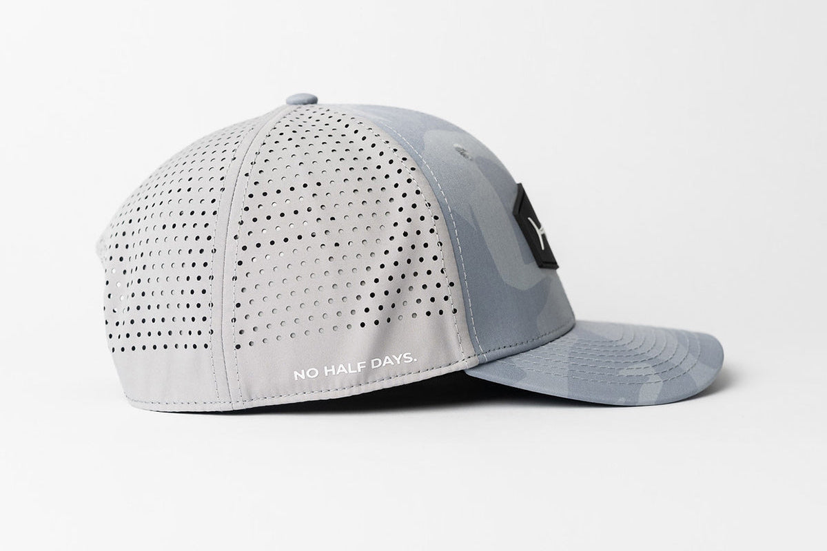 BIllFishGear: Blue Marlin 3D Patch Hat Grey Camo