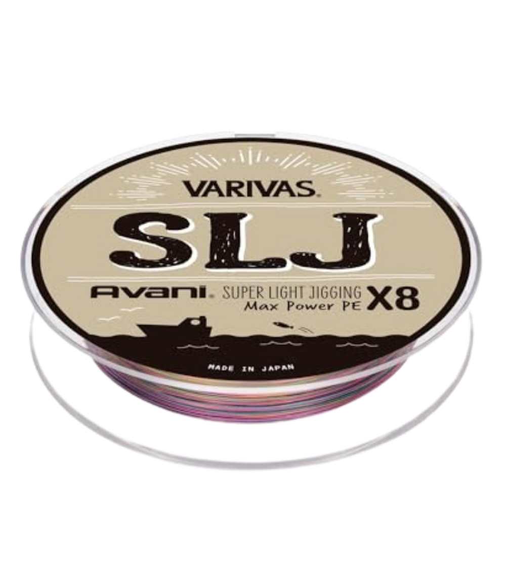Varivas Avani SLJ Super Light Jigging Max Power PE X8 200m – Multicolor 8-Strand Braided Line - PE 0.8 (16 lb)