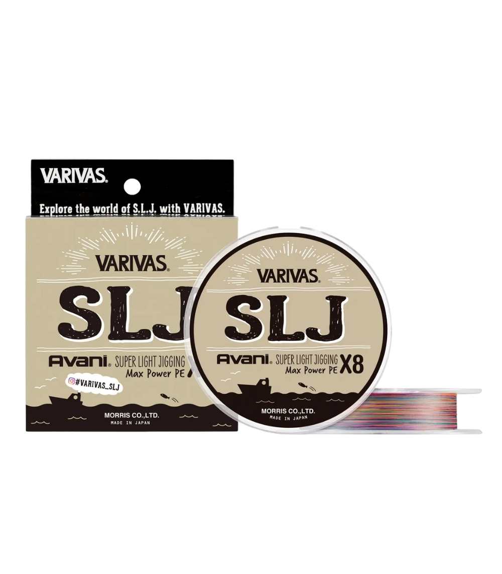Varivas Avani SLJ Super Light Jigging Max Power PE X8 200m – Multicolor 8-Strand Braided Line - PE 0.6 (10 lb)