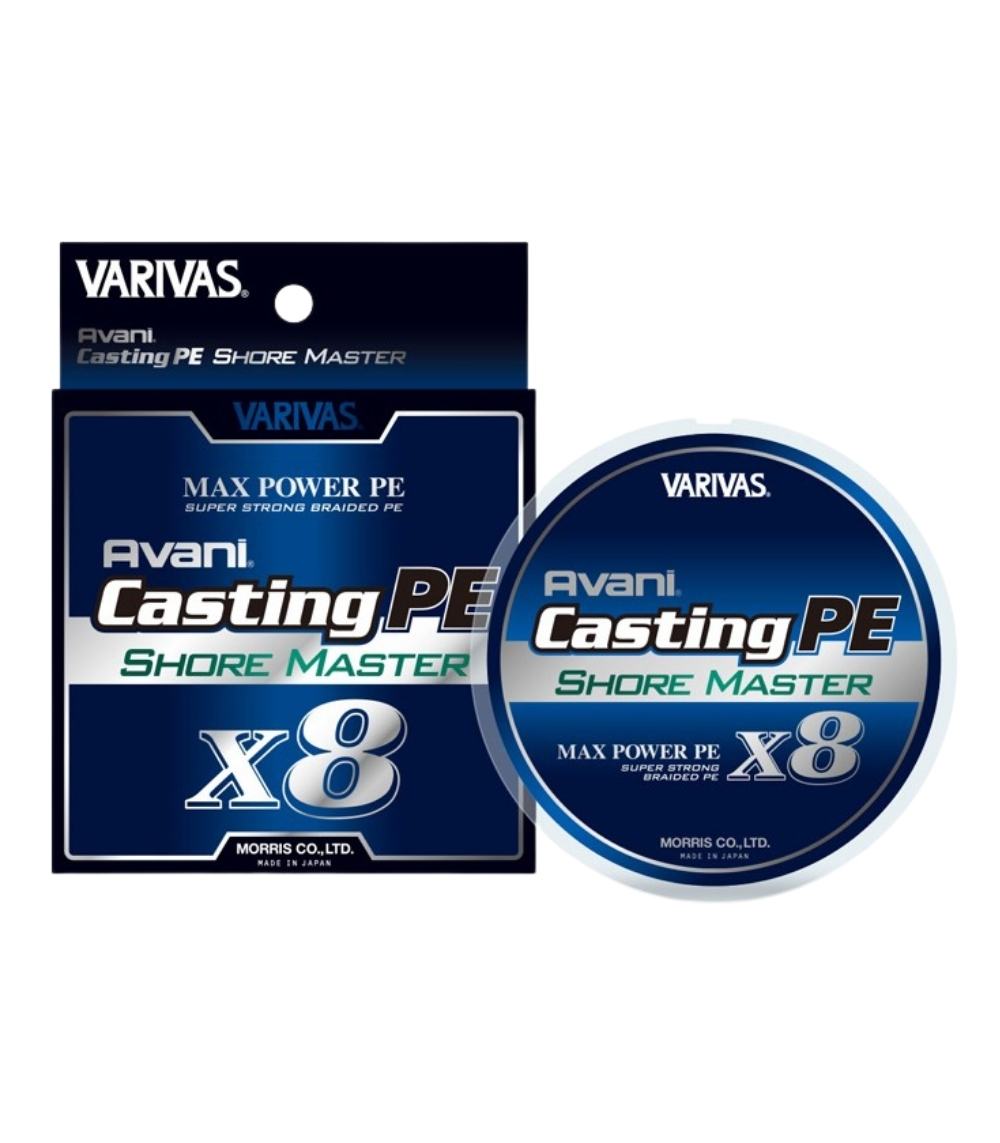 Varivas Avani Casting Shore Master Max Power PE X8 – 8 Strand Braided Line (200m) - PE 1.2 (24.1 lb)