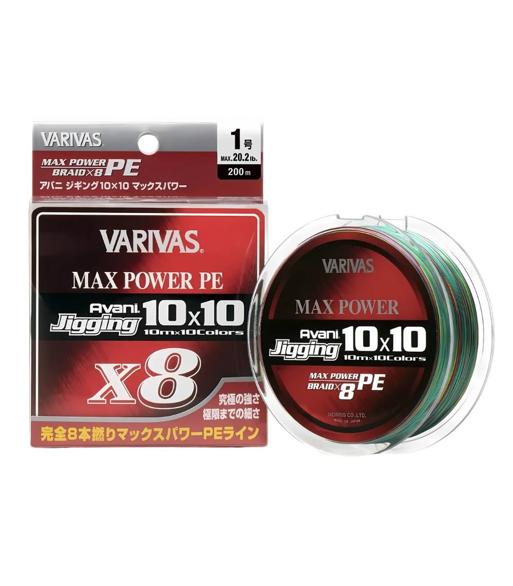 Varivas Avani Jigging 10x10 Max Power PE X8 – 8 Strand Braided Line - 200 m, PE 0.6 (14.5 lb)